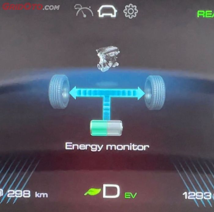 Mode EV membuat mobil melaju dengan motor listrik saja