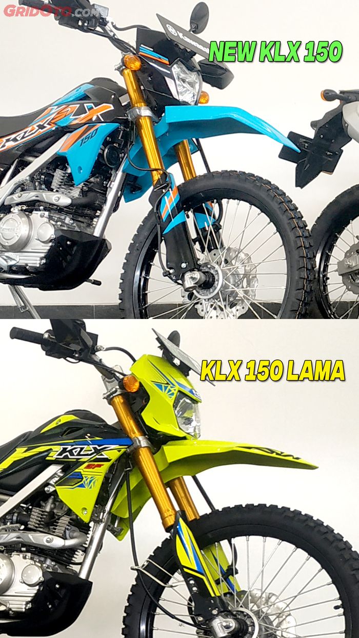 Sepatbor depan New KLX 150 lebih panjang