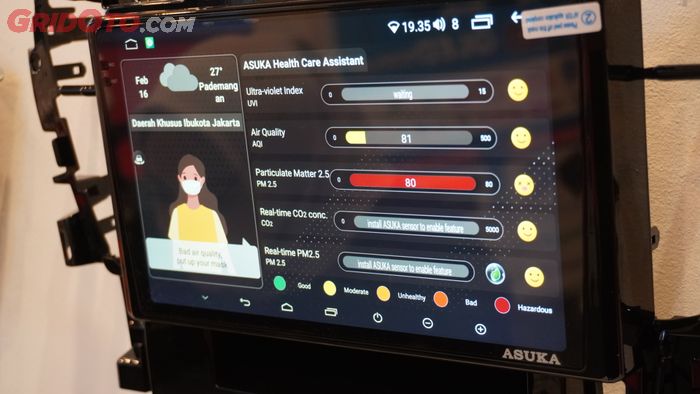 Head Unit Asuka CK-309/310 Dengan Tampilan Monitoring Kualitas Udara Kabin