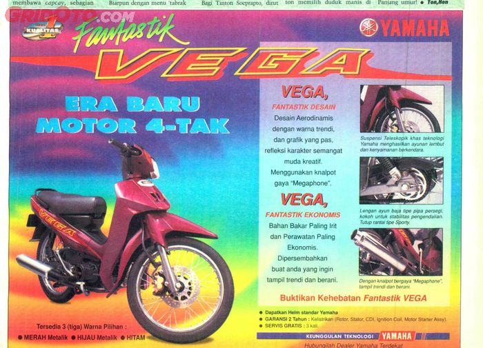 Iklan Yamaha Vega tahun 1998