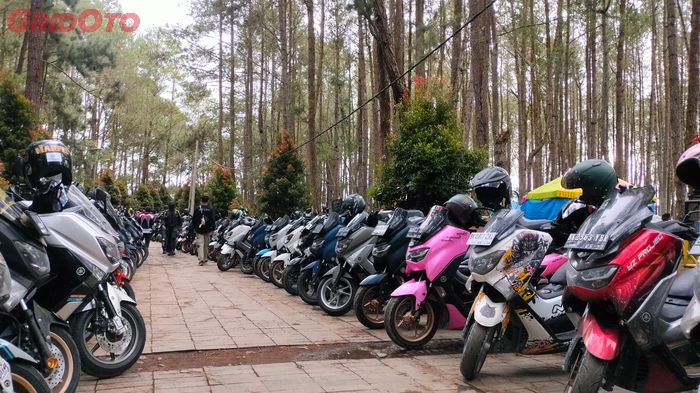 Peserta datang dari berbagai wilayah di Sumatera Utara menggunakan motor MAXI Yamaha