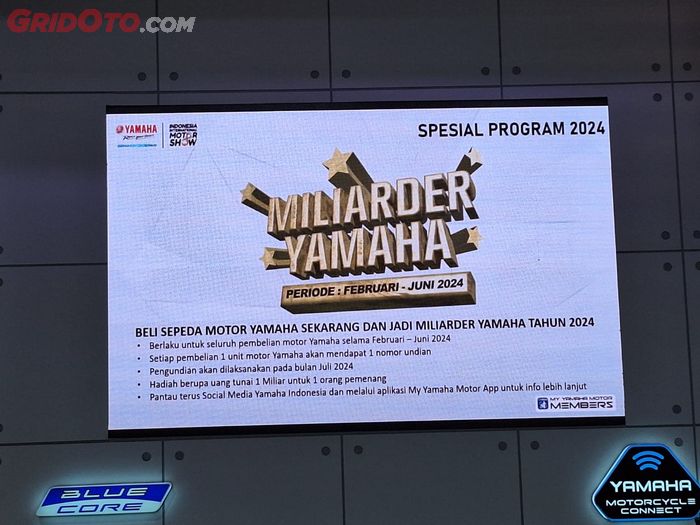 Program Miliarder Yamaha mulai dari Februari hingga Juni 2024