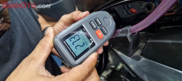 Ketebalan cat pada rangka Honda Stylo 160 mencapai 27 micron, lebih tebal daripada cat rangka eSAF pada Vario 160 keluaran Mei 2024