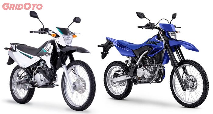 tampilan Yamaha XTZ125 2025 (kiri) tampak lebih simpel dibanding WR155 (kanan)