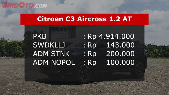 Pajak Citroen C3 Aircross 2024.
