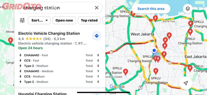 Cara mudah cari SPKLU di Google Maps