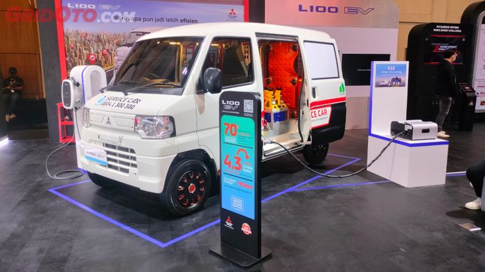 L100 EV dimanfaatkan sebagai sumber listrik untuk berbagai perangkat