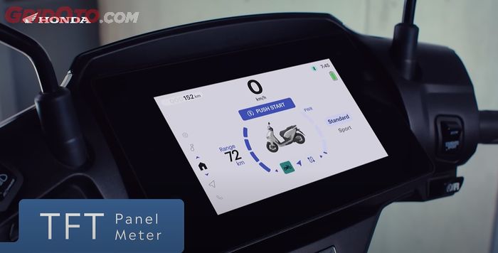 Panel indikator Honda CUV e-1 isinya lumayan lengkap.