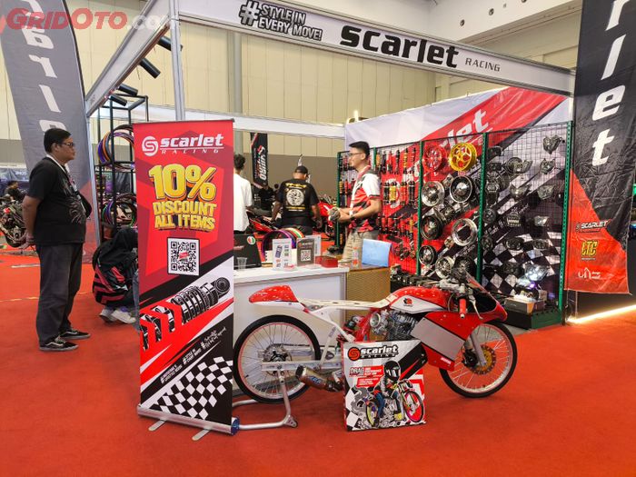 Potongan harga 10% untuk pembelian produk Scarlet Racing di IMOS 2024