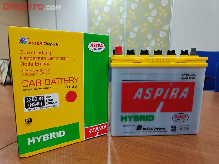 Aki mobil Aspira NS40 untuk Toyota Rush 