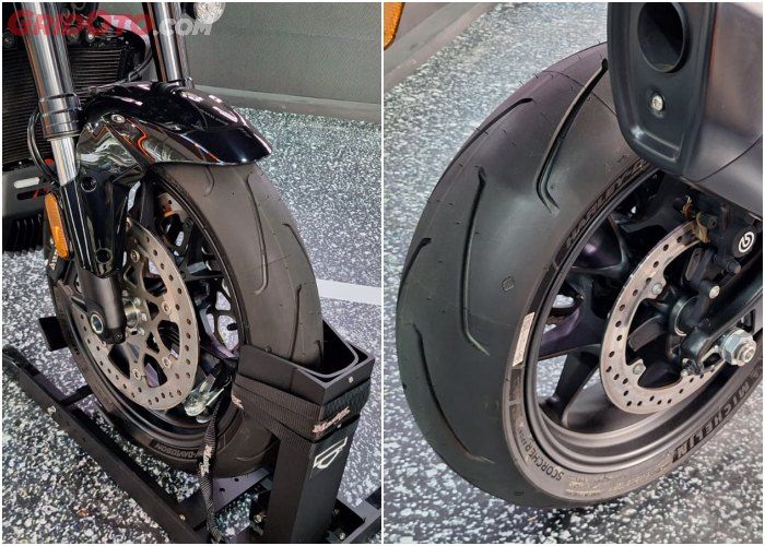 Harley-Davidson Pan Americ 1250 ST kini menggunakan roda ring 17 dengan pelek racing 