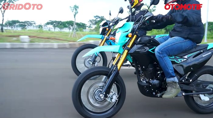 Kaki-kaki KLX150SE dan KLX150SM SE beda spek
