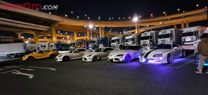 Kumpulan mobil-mobil JDM Toyota di Daikokufuto,&nbsp;Yokohama