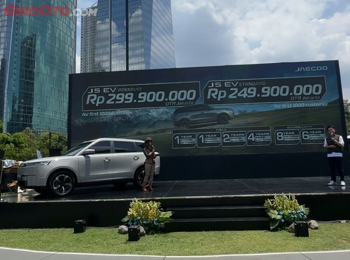 Peluncuran mobil listrik Jaecoo J5 EV di Jakarta (3/11/2025)
