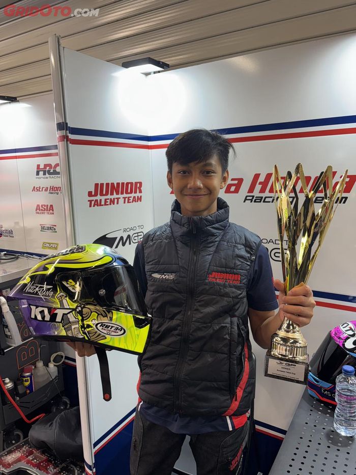 Senyum kemenangan lepas dari Kiandra Ramadhipa