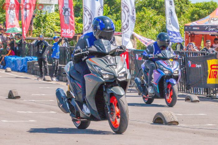 Yamalube Turbo Matic Drag Battle menggunakan Yamaha Aerox Turbo di acara YCR 2025