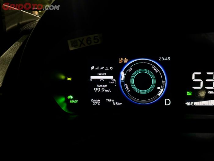 Panel instrumen layar TFT Toyota Veloz Hybrid