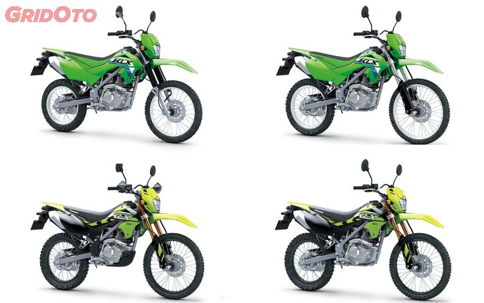 (searah jarum jam) Kawasaki KLX150 S, KLX150, KLX150 SE, dan KLX 150 SE+