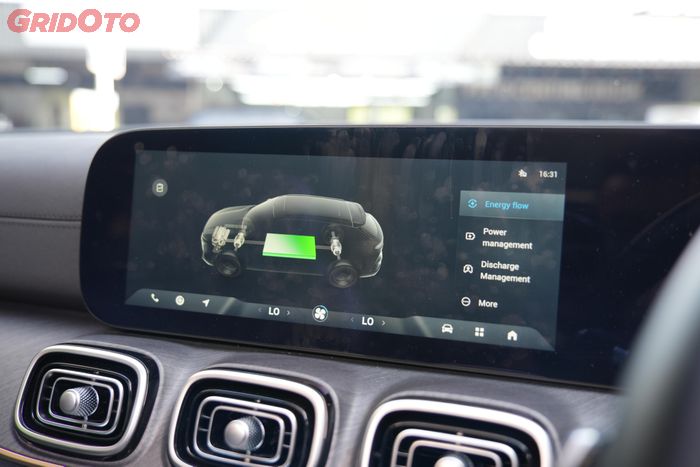 Tampilan informasi energi JAECOO J8 SHS ARDIS