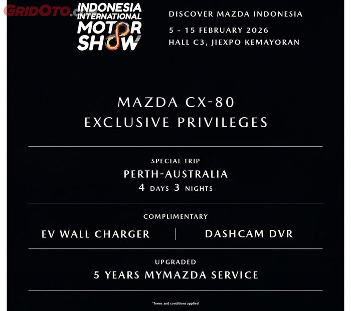 Promo pembelian Mazda CX-80 di IIMS 2026