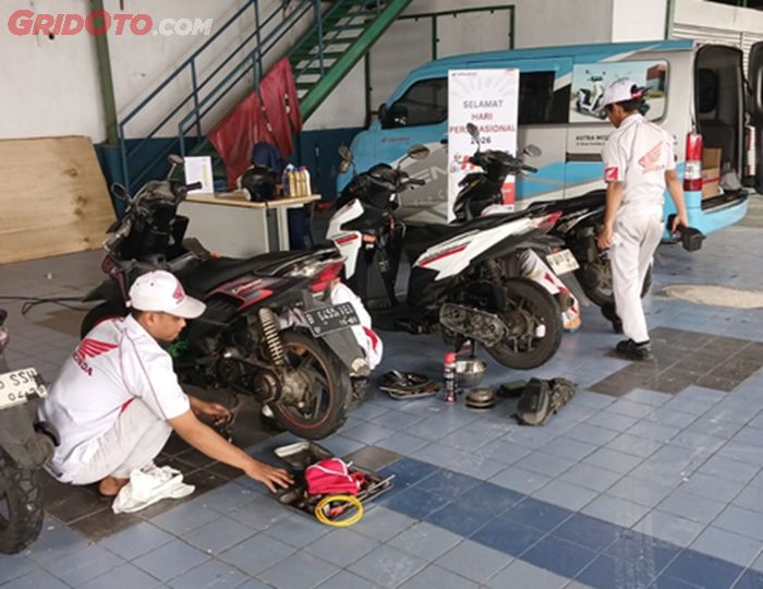 Bale Santai Honda juga menyediakan lokasi servis ringan untuk para pemudik