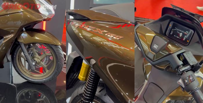 Velg dan emblem keemasan menambah kemewahan PCX160 Roadsync 2026