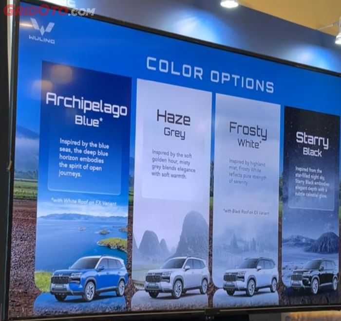 Pilihan warna Wuling Eksion