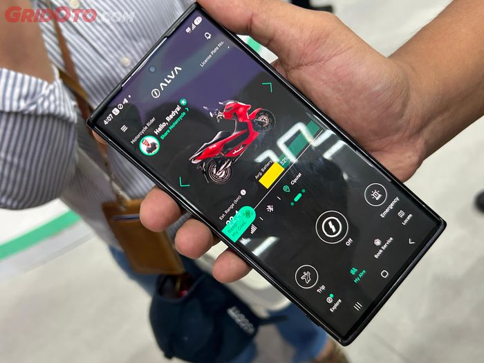Segala macam informasi dan aplikasi pengaman untuk motor bisa diakses lewat aplikasi MY ALVA