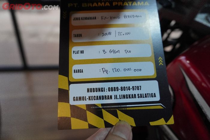 Harga salah satu yamaha RX-King peredam yang dijual di Brama Galery Salatiga