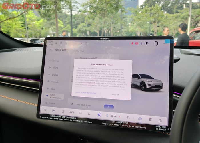 Layar Sunflower Touchscreen milik Changan Deepal S05.