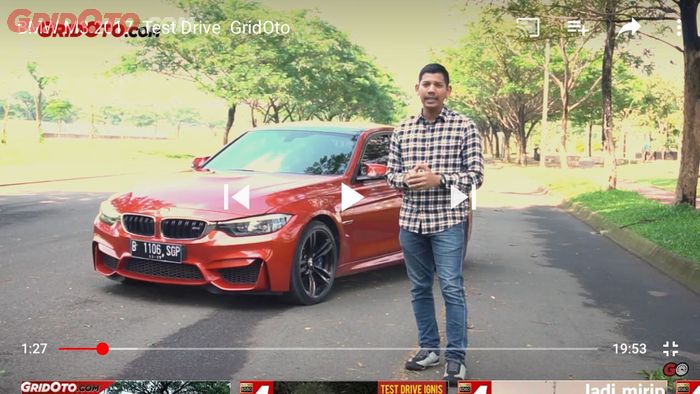 BMW M3 2017 dalam ulasan video Test Drive di kanal Youtube GridOto