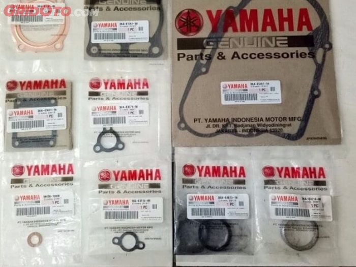 Ilustrasi paking set mesin Yamaha