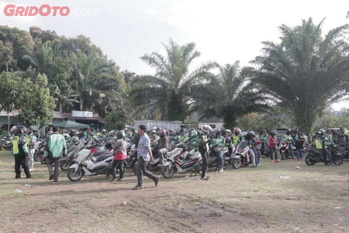 Komunitas MAXI Yamaha yang hadir dalam MAXI Day 2018 di Gunung Mas, Bogor