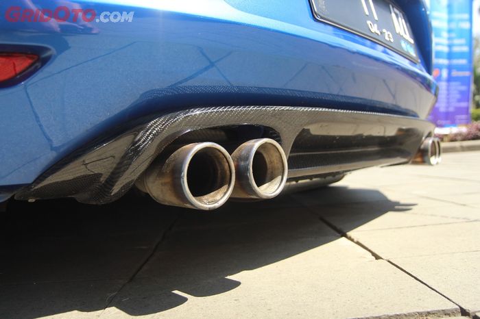 Rear diffuser carbon dan knalpot quad pipe