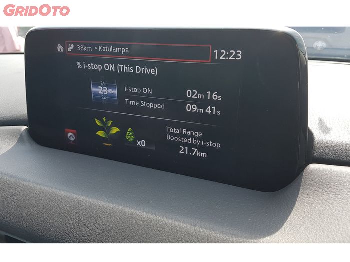 Monitor operasi i-Stop di Mazda CX-5 Elite
