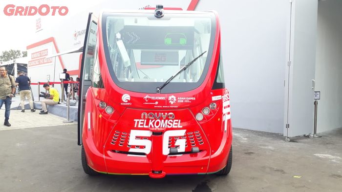 Navya, Kendaraan otonomous asal Prancis yang pernah diboyong Telkomsel ke Indonesia untuk perhelatan Asian Games 