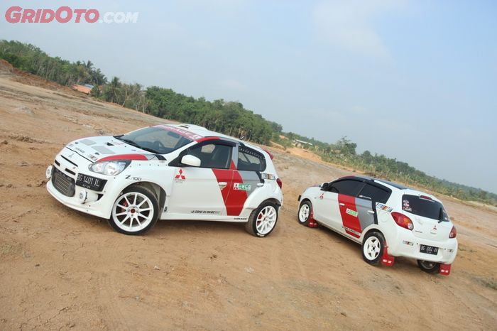 Mitsubishi Mirage gaya rally asal Palembang