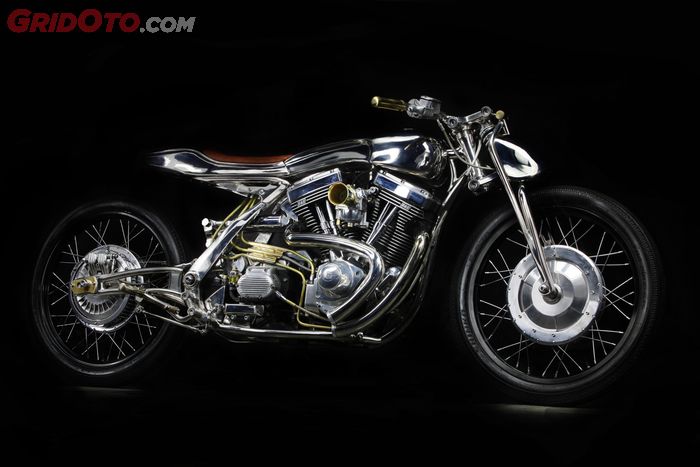 Custom Bike Harley-Davidson Softail Cafe Racer Boardtracker Krom Works Jakarta