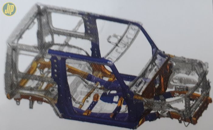 Struktur rangka Jimny terbaru menggunakan tect body