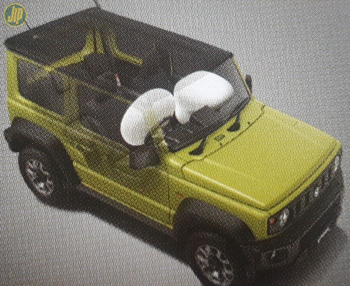 Dual airbags pada Suzuki Jimny terbaru