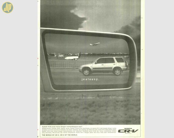 Iklan Honda CR-V di Tabloid Otomotif pada tahun 2000