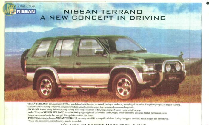 Iklan Nissan Terrano saat pertama diluncurkan di tahun 1995