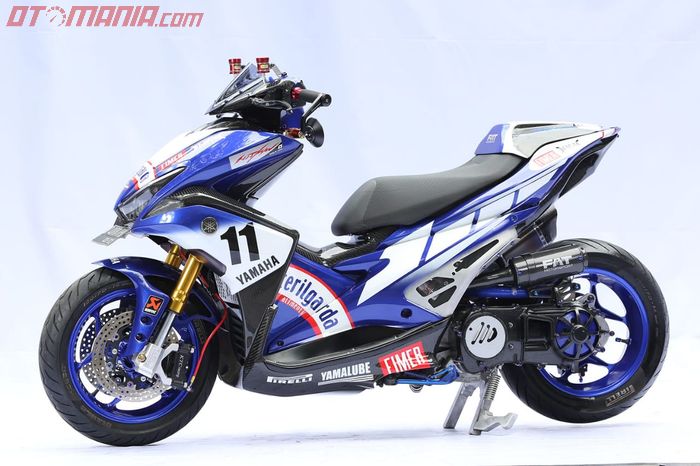 Yamaha Aerox dengan konsep motor balap pakai radiator di depan