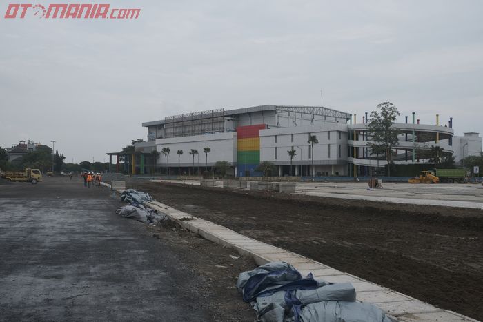 Tampak mall Ancol Beach City yang akan menjadi lokasi kantor operasional Formula E Operations, IMI, tim balap, pihak terkait lainnya selama Formula E Jakarta nanti. 