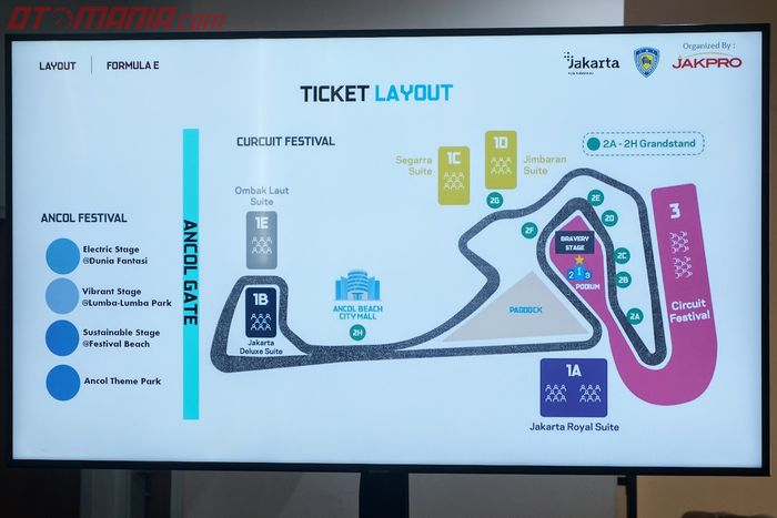 Denah tiket Formula E Jakarta.