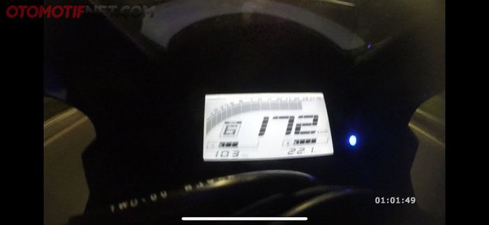 Ini top speed yang diraih saat dites ulang, mentok 172 km/jam