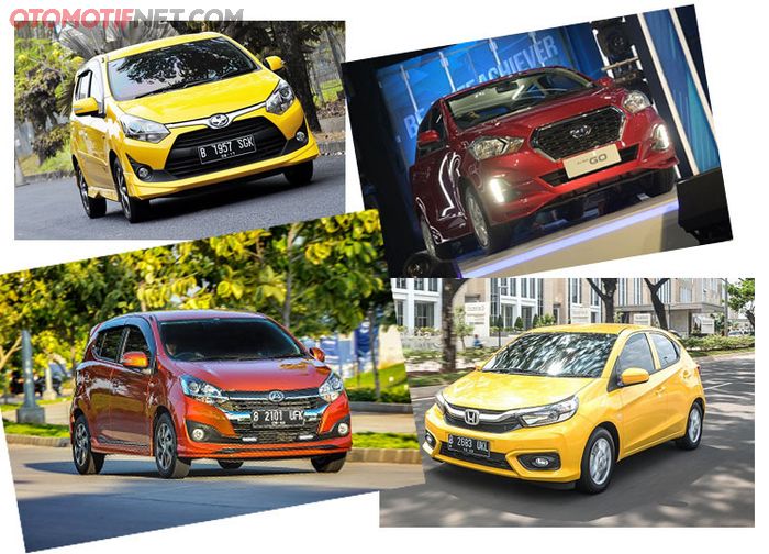 KOMPARASI LCGC 1.200 CC Toyota Agya 1.2L Vs Daihatsu Alya 1.2L Vs All New Honda Brio Satya Vs Datsun Go 