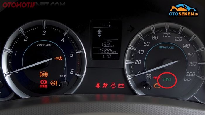 Indikator SHVS di Panel Instrumen Suzuki Ertiga Diesel