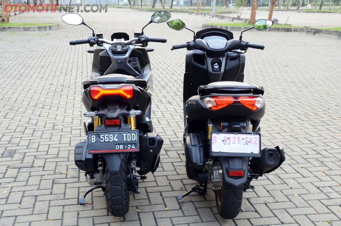 Tampilan belakang Honda ADV150 dan All New Yamaha NMAX