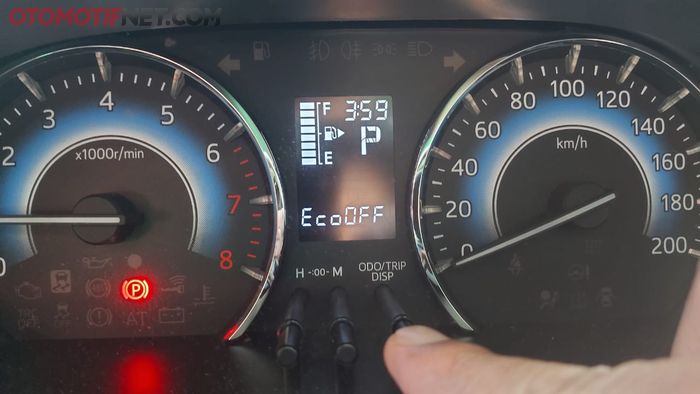 Fitur Eco Indicator Toyota Rush dalam posisi mati atau EcoOFF
